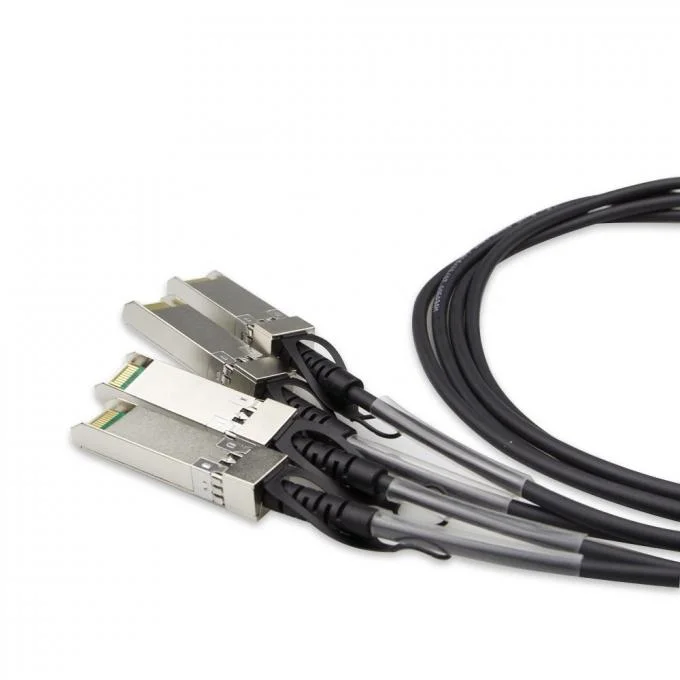 Optical Fiber 40g Qsfp+ to 4× SFP+ AWG30 Passive Direct Attach Copper